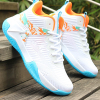 Chaussures de basketball respirantes et amorties, résistantes à l'usure, en tricot, pour hommes, pour l'entraînement en extérieur et la marche, OEM ODM, vente en gros