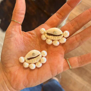 Düğün ve hediyeler için inci özelleştirme kolye ve küpe ile fabrika doğrudan lüks doğal inci takı seti <span class=keywords><strong>Conch</strong></span> - Product Image 4