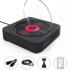 Reproductor de CD Portátil Cuadrado con Bluetooth 5.0, Radio FM, Control Remoto, Altavoz Doble, Batería Recargable, Decoración para el Hogar, Aprendizaje de Inglés - Product Image 5