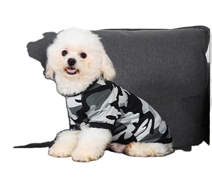 Camouflage Pet Dog T-shirt Summer Dog Vest Clothes for Small Dogs French Bulldog Sphinx Shirts Cotton Puppy Cat Suit Clothing