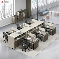 Table de travail pour bureau de coworking JIUSHUN, poste de travail pour 2, 4 ou 6 personnes