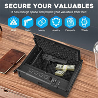 Coffre-fort à armes à feu biométrique Kuntu Steel avec serrures électroniques numériques à empreintes digitales, accès rapide, fonctionnement silencieux, port d'alimentation d'urgence de type C