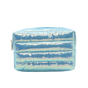 Fournisseur de trousse de maquillage professionnel Pochette de rangement pour cosmétiques gonflée de voyage pour femmes Trousse de toilette en nylon durable et étanche avec logo personnalisé - Product Image 6