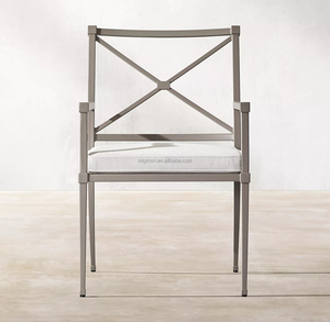 Outdoor Kitchen Furniture Powder Coating Aluminium Dining High Backrest Armchairs - Product Image 2