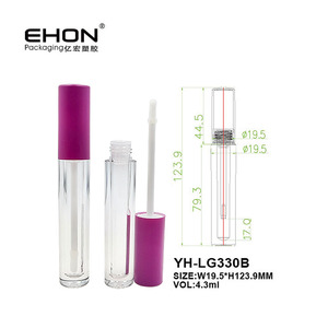 หลอดลิปกลอสพลาสติกใสขนาด 4 มล. แบบกำหนดเอง พร้อมผิวประกายวิบวับ หลอดเครื่องสำอางเปล่า - Product Image 5