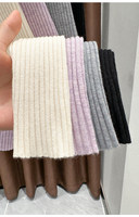 Pull en tricot à col en V pour femme, pull à manches longues, design côtelé vertical élastique