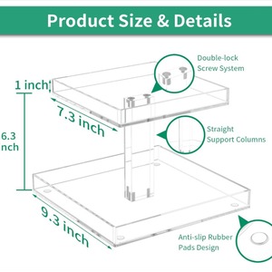 Boîte de rangement en acrylique pour cosmétiques de salle de bain, décoration de table de chevet, support de rangement pour parfums sur pied pour chambre à coucher - Product Image 6