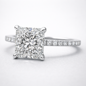 Anillo de platino con diamantes cultivados en laboratorio, joyería fina para mujer con un aspecto lujoso, banda de platino duradera, ideal para aniversario. - Product Image 4