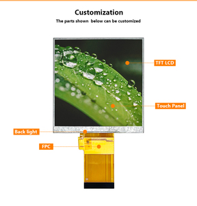 โมดูลจอ LCD สี่เหลี่ยมขนาด 3.95 นิ้ว ขายส่ง พร้อมอินเทอร์เฟซที่ปรับแต่งได้ จอแสดงผล TFT - Product Image 3