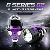 VAHID 50W 9500LM 2.5 pouces Lentille de projecteur Bi-LED 6000K Kit de rétrofit universel pour phares de voiture LED intégrés à faisceau haut/bas