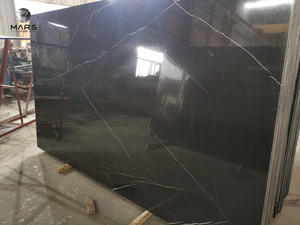 Lastre di marmo Nero marchese Nero, vasca da bagno, lavelli, piastrelle in marmo di pietra naturale - Product Image 5