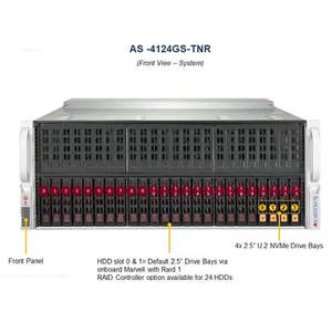 Servidor de Desarrollo de Inteligencia Artificial 4U, As-4124gs-Tnr, Computadora con Procesador Ultra GPU, Supermicro, Última Tecnología - Product Image 3