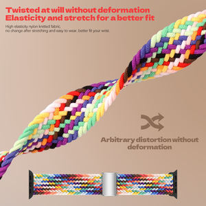 Correa trenzada de nailon para <span class=keywords><strong>Apple</strong></span> <span class=keywords><strong>Watch</strong></span> Ultra Band 49mm 44mm 40mm 45mm 41mm 42 38 Pulsera con hebilla magnética Iwatch Series 8 7 <span class=keywords><strong>6</strong></span> <span class=keywords><strong>SE</strong></span> 3 - Product Image 5