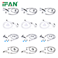 IFAN – Vente directe usine – Ensemble pulvérisateur de bidet moderne en ABS chromé et acier inoxydable, jet vertical, écologique, installation facile pour