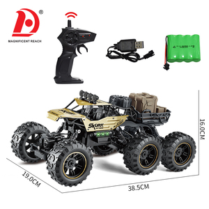 Voiture <span class=keywords><strong>RC</strong></span> tout-terrain 6 roues motrices 2,4 GHz, camion d'escalade télécommandé, carrosserie en alliage, gros pneus, véhicule électrique jouet - Product Image 5