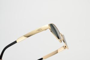 Fashion Designer Shades Sunglasses for Men Women Custom Polarized UV400 <strong>Tac</strong> Lenses Light Weight Gold Clear Metal Frame - Product Image 4