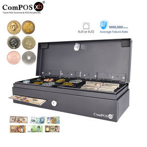 Hochwertige Metall-Kunststoff POS-Kassenschublade ComPOS-Schublade mit 6 Schein-/8 Münzfächern und Geldzählmaschine - Product Image 4