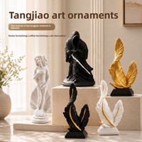 Série d'objets décoratifs créatifs en vinyle et plastique, style luxe léger, présentoirs multifonctionnels pour salons, bureaux et tables (40 pièces)