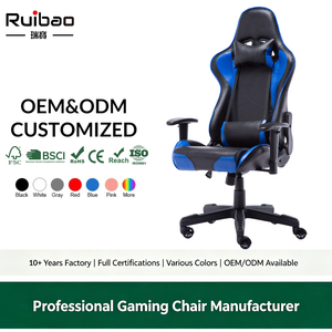 <span class=keywords><strong>Chaise</strong></span> de <span class=keywords><strong>gaming</strong></span> ergonomique pivotante en cuir PU industriel, réglable en hauteur, avec accoudoirs confortables, bleue, avec vérin à gaz 3 positions, la plus vendue - Product Image 1