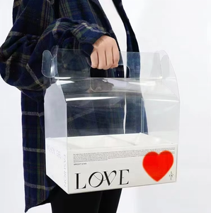 Exquisita <span class=keywords><strong>Caja</strong></span> de Kraft y PVC <span class=keywords><strong>para</strong></span> Pastel con Flores, Vaso de Regalo, Empaque <span class=keywords><strong>para</strong></span> <span class=keywords><strong>Cupcakes</strong></span> Blancos, Cajas <span class=keywords><strong>para</strong></span> <span class=keywords><strong>Cupcakes</strong></span> con Cubierta de Plástico Transparente y Tapa Clara - Product Image 5