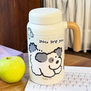 كوب قهوة صغير معزول صديق للبيئة |   زجاجة حرارية من الفولاذ المقاوم للصدأ مع مقبض مريح للاستخدام في المنزل أو السفر - Product Image 6