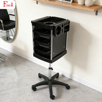 Chariot de salon réglable pour cheveux, ongles et tatouages X31, 3 tiroirs, cadre en acier inoxydable, chariot roulant