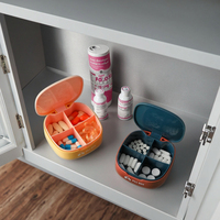 Boîte à médicaments dentaires personnalisée avec logo, style poche, en plastique PP, étui de rangement pour appareils dentaires invisibles et pilules