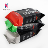 Sac à café avec impression d'étiquette personnalisée gousset latéral style arabe du Moyen-Orient fait de feuille d'aluminium en plastique de qualité supérieure pour les boissons d'emballage alimentaire