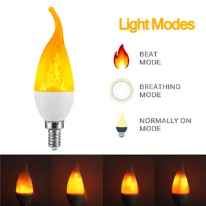 Bombilla LED E27 con efecto dinámico de llama, Bombilla de maíz, decoración de emulación parpadeante creativa, novedad de 2021