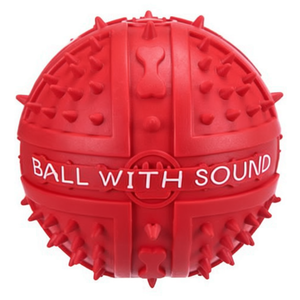Pelota con Sonido de Caucho Natural de 9 cm, Juguete Interactivo para Mascotas - Product Image 2