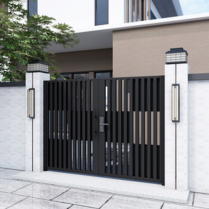 Valla y Puerta de Seguridad de Aleación de Aluminio con Apertura Automática, Diseño Europeo Moderno, Personalizada por el Fabricante, para Patio de Villa - Product Image 4