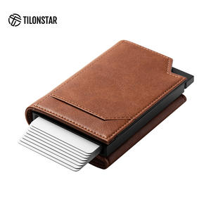 TVC505 Cartera de Aluminio de Cuero Premium Compacta para Hombre, Tarjetero Pop Up con Función de Bloqueo RFID - Product Image 4