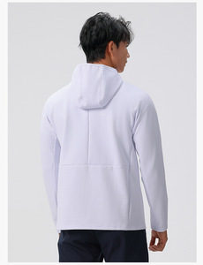 Venta al por mayor de chaqueta de hombre con logotipo personalizado deportes Casual Slim Fit Abrigo con capucha ropa deportiva Sudadera con capucha Tops - Product Image 3