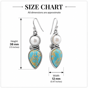 Orecchini Pendenti Vintage con Perline Blu-Verdi, Gioielli di Moda per Donne - Product Image 5