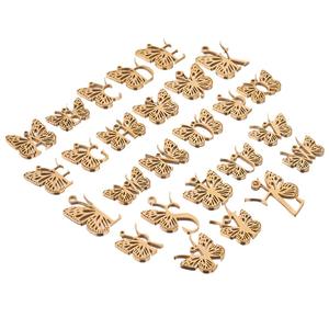 Grosir liontin huruf keberuntungan sayap malaikat A-Z baja tahan karat berlapis emas 18k jimat untuk wanita - Product Image 4