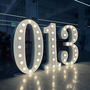 مصباح مخصص 0-9 أرقام أرقام سرادق الزواج حزب 4ft حرف سرادق رقم لمبة الزفاف علامة 4ft سرادق بسعر المصنع - Product Image 3