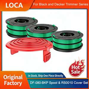3PCS Set DF-080 <b>String</b> Trimmer line Spool Replacement for <b>Black</b> and Decker GH1100 GH1000 GH2000 30ft 0.080" Dual Auto-Feed Spool - Product Image 5