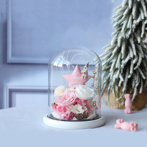 Cubierta de Cristal Creativa 2026 con Flor Eterna, Rosa Estrella de Navidad, Regalo Romántico para el Día de San Valentín - Product Image 4