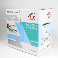 Cable de Red Ethernet para Exteriores de Alta Calidad, Par Trenzado de Cobre Desnudo Cat5 Cat5e UTP con Cubierta de PVC