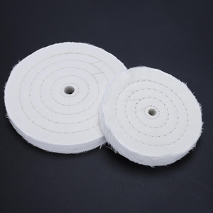 Ensemble de 2 roues de polissage extra épaisses en tissu de polissage de 6 pouces (70 plis) pour meuleuse d'atelier, trou d'arbre de 1/2 pouce, OEM pour <span class=keywords><strong>voiture</strong></span> - Product Image 2