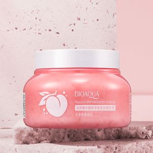 Nuevo Exfoliante Corporal Natural y Orgánico de Durazno con Vitamina C y Nicotinamida, Hidratante, Blanqueador y Reafirmante, 250g, Venta al Por Mayor - Product Image 1