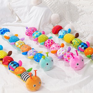 Juguetes de Peluche para Bebés: Oruga Sensorial Musical Personalizada con Sonajero y Rango de Sonido, para Tiempo Boca Abajo, con Regla - Product Image 3