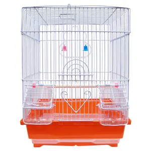 Fabbrica grande confortevole pieghevole peonia Lovebird gabbia in metallo pappagallo gabbia per uccelli con porta di allevamento Pet Living House Cage