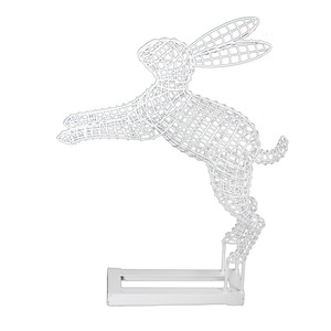 Stainless Steel Wrought Iron Rabbit Sculpture Outdoor Garden Decoration Animal Wire Mesh Figure Floor Mount <b>Easter</b> <b>Ornament</b> - Product Image 5