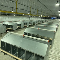Poulailler d'élevage Nichoir Poules pondeuses en métal Éleveur de volailles Ferme 24 trous Nichoirs à rouler