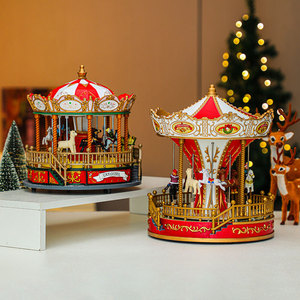 Nueva Caja Musical de Carrusel Navideño, Decoración Navideña, Regalo de Navidad - Product Image 2