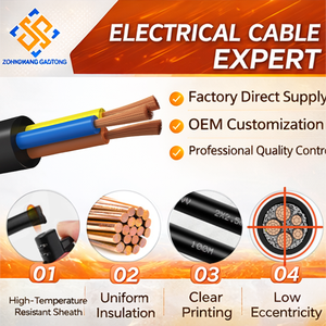 <span class=keywords><strong>Câble</strong></span> d'alimentation flexible, isolé en PVC, fil multiconducteur en cuivre pour appareils électroménagers et usage électrique intérieur, <span class=keywords><strong>câble</strong></span> électrique 24AWG - Product Image 2