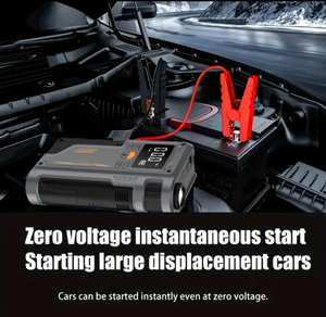 Pompa di gonfiaggio per pneumatici per auto portatile 4-in-1 per avviamento di <span class=keywords><strong>emergenza</strong></span> per auto ripetitore batteria 12V Display digitale Mobile Power Bank 1 anno - Product Image 5