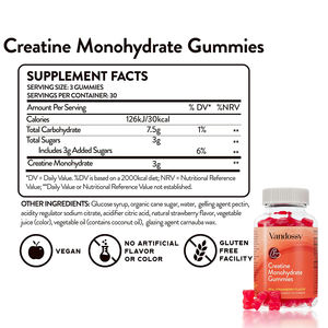 Gommoso di creatina a marchio privato Vandossy OEM con <span class=keywords><strong>BCAA</strong></span>, L-carnitina, taurina e vitamina B12-integratore di caramelle morbide - Product Image 5