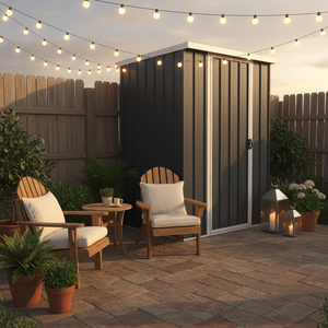 EF0403-H175-H Cobertizos Metálicos de Almacenamiento para Exteriores de 4 x 3 Pies - Product Image 6